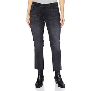 7 For All Mankind Dames enkellaars Jeans, Zwart, 27W
