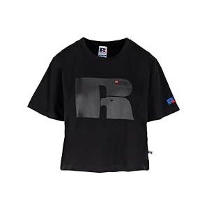 RUSSELL ATHLETIC Rac-s/S T-shirt met ronde hals voor dames, Zwart, L