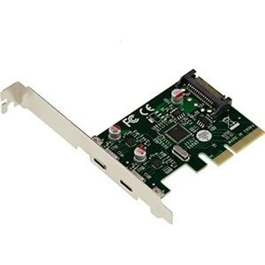 KALEA-INFORMATIQUE PCI Express PCIe naar USB 3.1 10GB 2 externe poorten Type C-controllerkaart met ASM1142-chipset