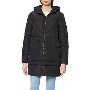 Noisy may Gewatteerde jas voor dames, lang, zwart, XL