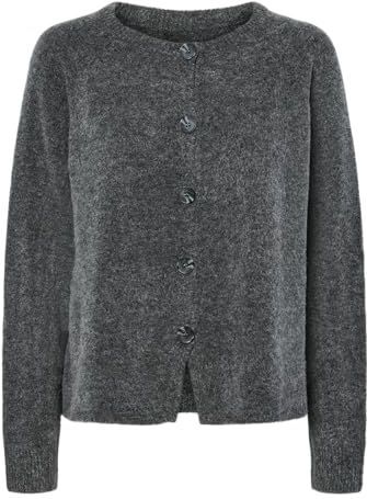 PIECES - PCJIKO - Gebreid Vest - Grijs Gemêleerd