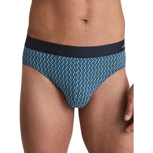 Calida Cotton Code Design slip met zachte elastische tailleband heren, Pottery Blue, 46-48