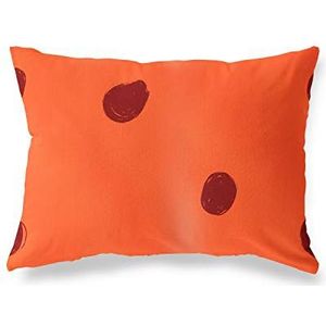 BonaMaison Oranje-Bordeaux Decoratieve Kussensloop, Kussenhoezen Bank, Decoratieve Kussenhoesjes, Kussensloop; Sofa, Slaapkamer, Kantoor, Auto 45x60 Cm - Ontworpen en vervaardigd in Turkije