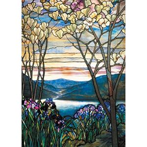 Piatnik PIA5520 Puzzel met 1000 stukjes, motief: L.C.Tiffany, magnolia en iris, één kleur, één maat