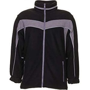 Planam fleece jack Plaline, maat XS, zwart/zink/meerkleurig, 2560040