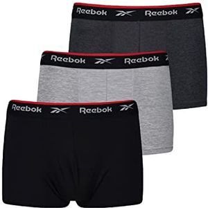 Reebok Heren Redgrave Trunks, zwart/houtskool/grijs gemêleerd, S UK