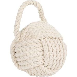Creative Co-Op Nautische touw knoop katoenen deurstop, ivoor, 6,25 x 6,25