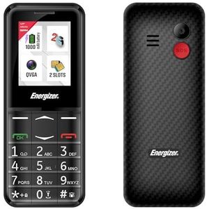 Energizer - Mobile E4 - Senior Telefoon - Zwart - 2G - SOS-knop - 1000 mAh batterij