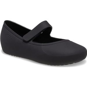 Crocs Unisex Brooklyn Mary Jane Flat T voor kinderen, Zwart, 4 UK Child