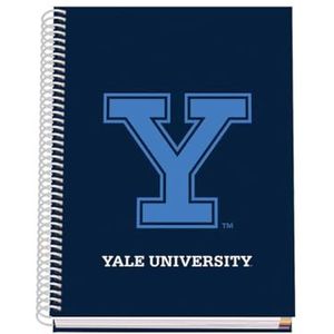 DOHE - A5-notitieboek, geruit, spiraalbinding, 100 vellen met 90 g/m², geruit, 5 mm geruit, hardcover, Yale University Navy, schoolmateriaal - blauw