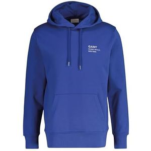 Gant - Script Graphic Hoodie - Blauw - Heren