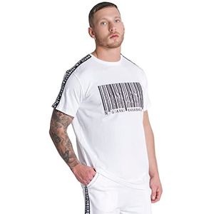 Gianni Kavanagh Witte Barcode 2.0 Tape T-shirt, XL Heren