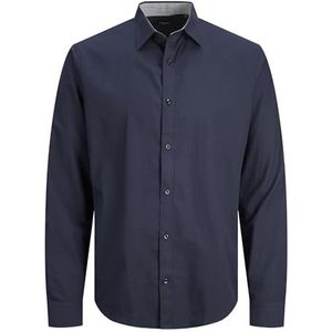 JACK & JONES Heren Jprblabelfast Shirt L/S Noos vrijetijdshemd, Perfect Navy/Fit: Comfort Fit, M