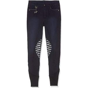 USG Jeugdrijbroek ""Lucia"", jeans look met kniestukken, denim/marine, 146