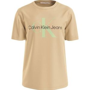 Calvin Klein Jeans Heren Seizoensgebonden Monologo Tee S/S T-shirts, Warm zand, XL grote maten