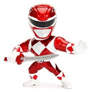 Jada Toys Power Ranger Red Ranger-figuur, 10 cm, Die-cast, verzamelfiguur, rood
