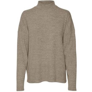 VERO MODA VMBELLA LS TOP JRS NOOS, Silver Mink/Detail: melange, XXL