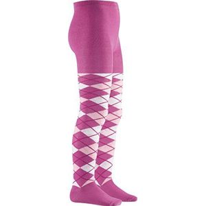 Playshoes Kinderpanty voor jongens en meisjes, elastische katoenen panty met comfortabele band, getest op schadelijke stoffen, met ruitpatroon, roze (pink 18), 50/56 cm