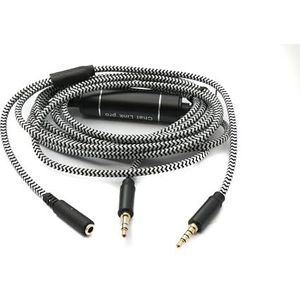 SYSTEM-S Chat Link-kabel 2,5 m AUX jack gevlochten voor PS5 PS4 Xbox One en Elgato HD60 S S+ X Pro