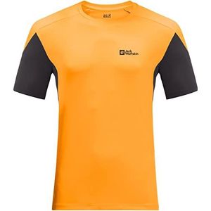 Jack Wolfskin Strak T-shirt, Orange Pop, L heren, Orange Pop, L