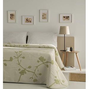 VIALMAN Bedsprei Sofia 20 Eenpersoonsbed | Bloemen Dekbedovertrek | Quilt Formaat 200 x 270 cm | Sprei Bed & Sofa Sprei Groen