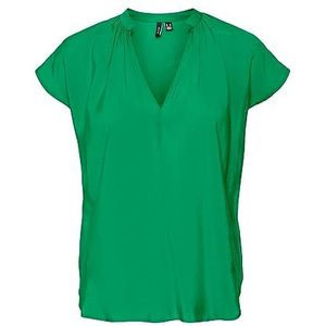 VERO MODA Dames Vmqueeny V-hals C/S WVN Ga Top, bright green, M