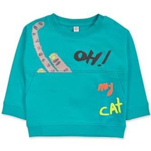 Tuc Tuc Sweatshirt van pluche voor kinderen, groen, collectie Cattitude, Groen, 6 meses