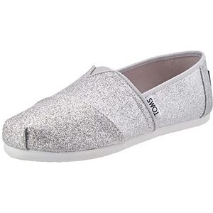 TOMS Alpargata Platte slippers voor meisjes, zilverkleuren, 31 EU