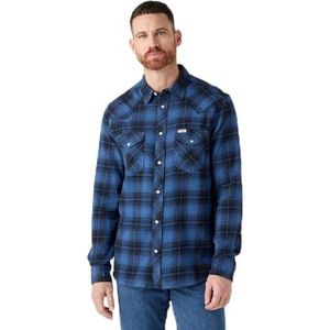 Ls Western Shirt, Federal Blue, 4XL