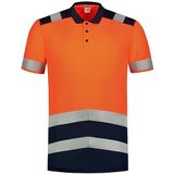 Tricorp 203007 Veiligheidswaarschuwing bicolor poloshirt, 50% polyester/50% polyester, CoolDry, 180 g/m², fluor oranje inkt, maat 3XL