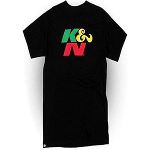 K en N 88-6049-S T-Shirt Tri Color Logo Rasta S - Zwart