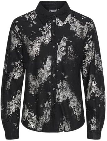 Pcnorinne Ls Shirt, zwart, M