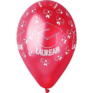 Pack 25 ballonnen parelmoer Laurea in natuurlijke latex Premium kwaliteit G120 (Ø 33cm/13""), rode parel
