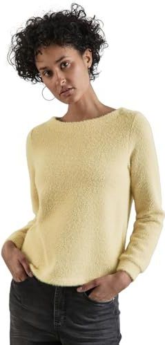 Street One - Dames Longsleeve - Donkerblauw - Materiaalmix