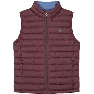 Hackett London Essential Gilet Jacket voor jongens, Rood (kastanjebruin), 15 jaar