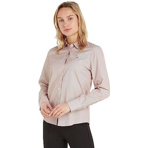 Tommy Hilfiger Casual overhemden voor dames, Wit (Mini Ithaca Stp/Redwood Bruin), 70