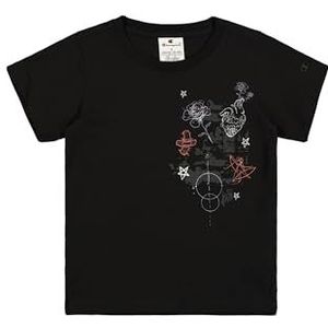 Champion T-shirt voor meisjes en meisjes, zwart (Nbk), 7-8 anni