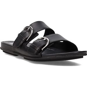 Fitflop Dames Graccie Buckleup Slide lederen Schiebe-sandalen, Zwart, 40 EU