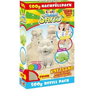 Craze 59761 Kinetisch indoorzand Magical Refill Pack, 500 g zand, gesorteerd, kleurrijk speelzand