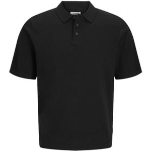 JJ REBEL Jrebcallum Knit Polo Ss, zwart, S