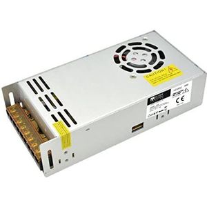 Silver Electronics - Voeding 24 volt en 350 W, 14,5 ampère, bescherming IP20, afmetingen 200 x 99 x 50 mm.