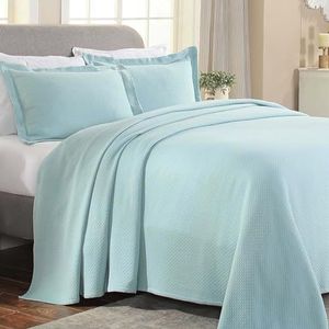 Superior Katoenen Sprei, Aqua, Volledig