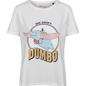 Disney Dumbo in The Sky T-shirt - ecru, maat: XXL - officieel gelicentieerde vintage stijl, bedrukt in het Verenigd Koninkrijk, ethisch geproduceerd, Ecru, XXL