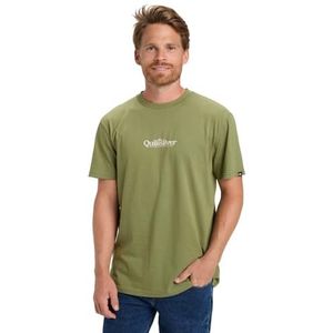 Quiksilver - Fineline - T-shirt - Groen - Katoenen Jersey Stof - Regular Fit