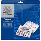 Winsor & Newton 0390646 Cotman aquarelverf, uitstekende transparantie, kleursterkte, tintsterkte en goede schildereigenschappen - Paletset 10 x 8ml