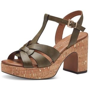 MARCO TOZZI Heeled Sandal by Guido Maria Kretschmer 2-28394-42 dames, Olive, 41 EU