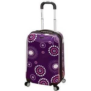 Rockland pannenset bagage 50,8 cm polycarbonaat carry on bagage, paars pearl, één maat