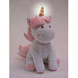 Jemini 023755 Licorne Peluche +/-24 cm musicale en lumineuse muzikale en lichtgevende pluche dier, wit/roze