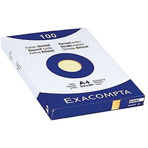 Exacompta indexkaarten DIN A4. 100 Blatt geel