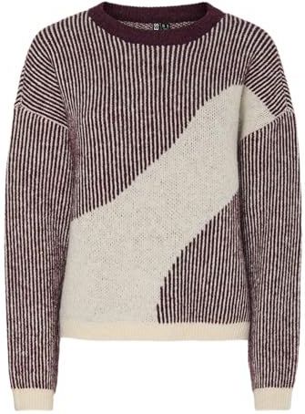 Pieces - Pcinna O-neck Oose Knit - Gebreide Trui - Tawny Port